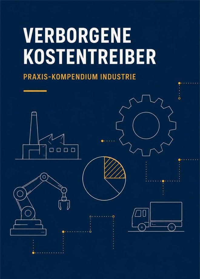 Titelseite des Kompendiums „Verborgene Kostentreiber – Praxis-Kompendium Industrie“